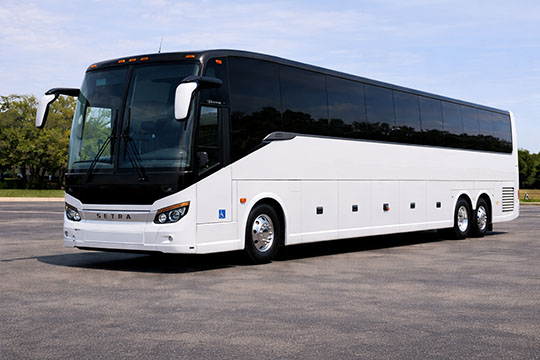56-passenger charter bus available for charter in New York, NY